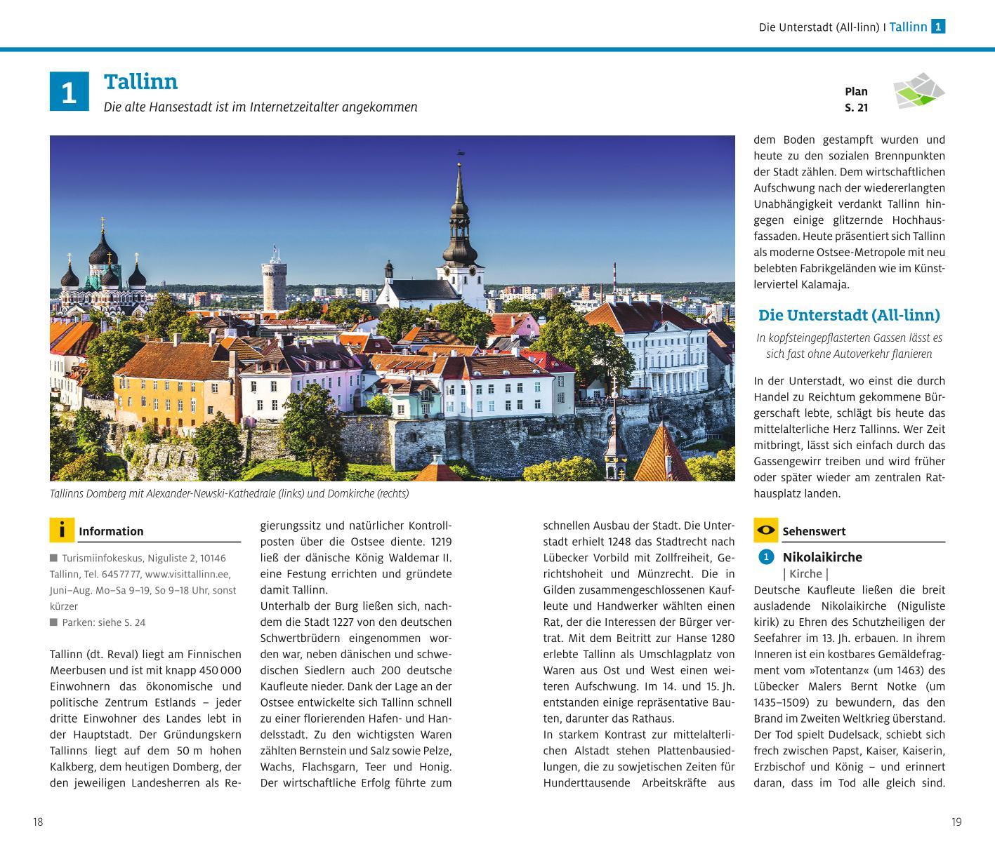Beispielinhalt (Bild) ADAC Reiseführer Baltikum