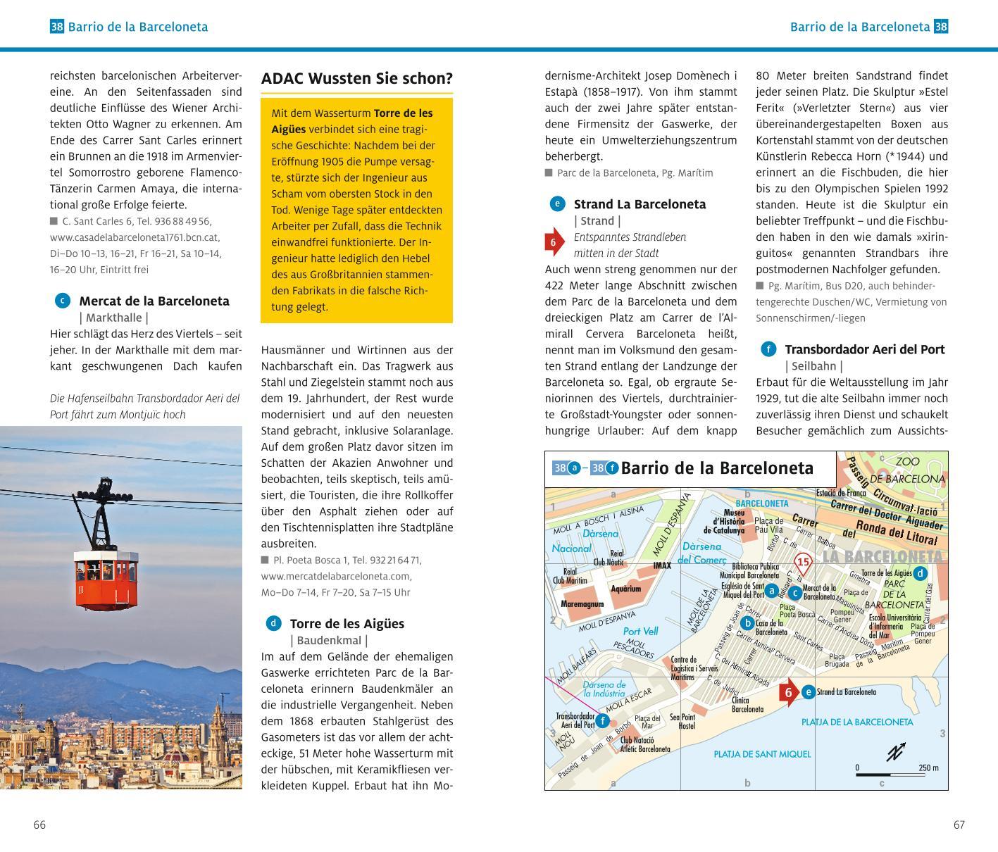 Beispielinhalt (Bild) ADAC Reiseführer Barcelona