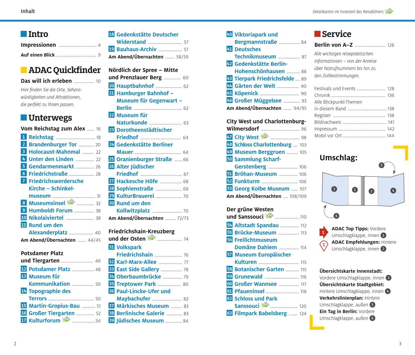 Beispielinhalt (Bild) ADAC Reiseführer Berlin