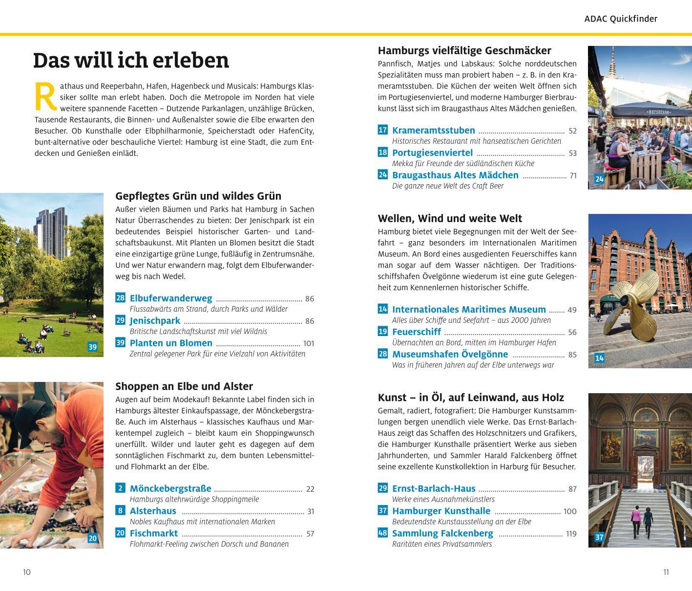 Beispielinhalt (Bild) ADAC Reiseführer Hamburg