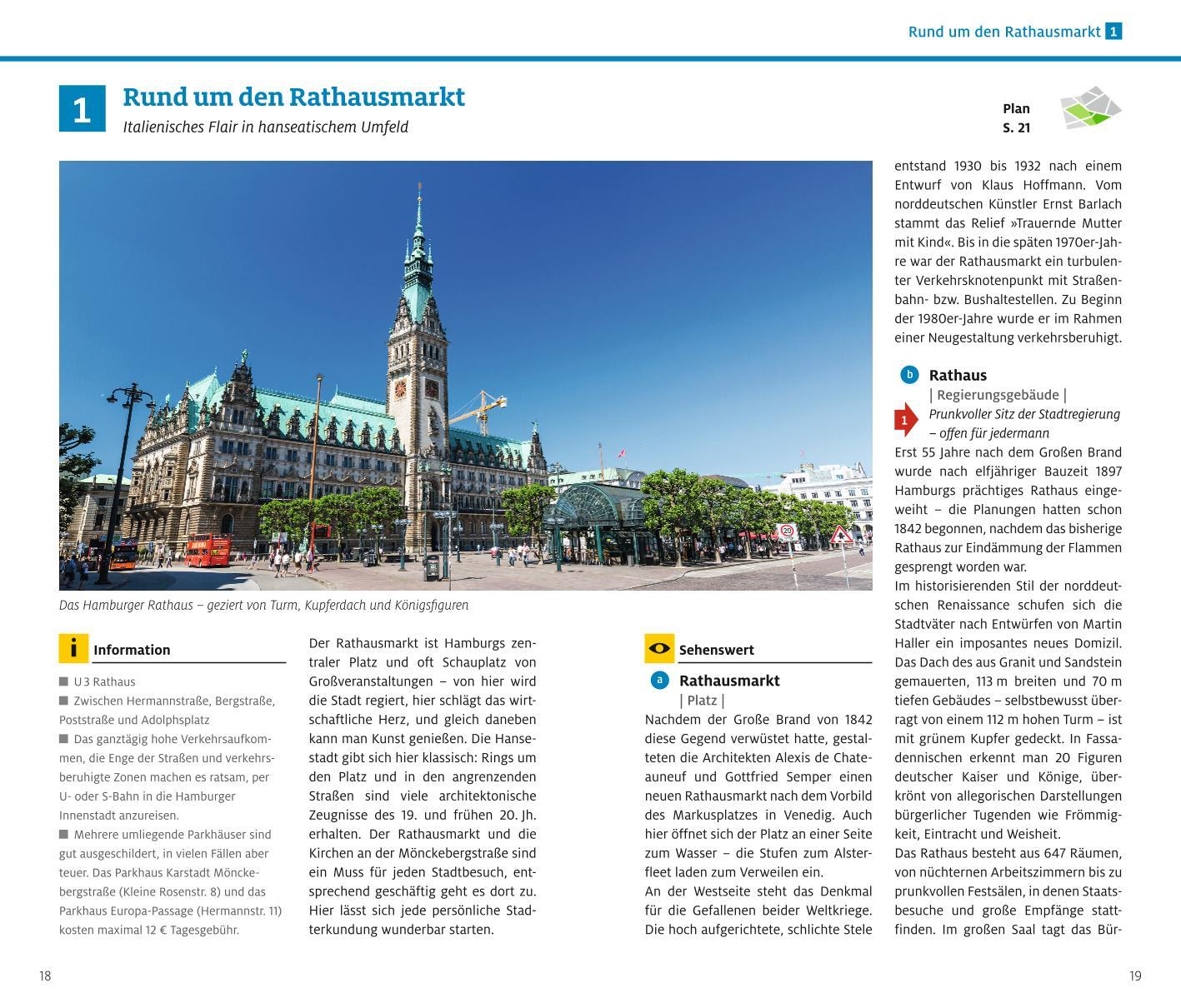 Beispielinhalt (Bild) ADAC Reiseführer Hamburg