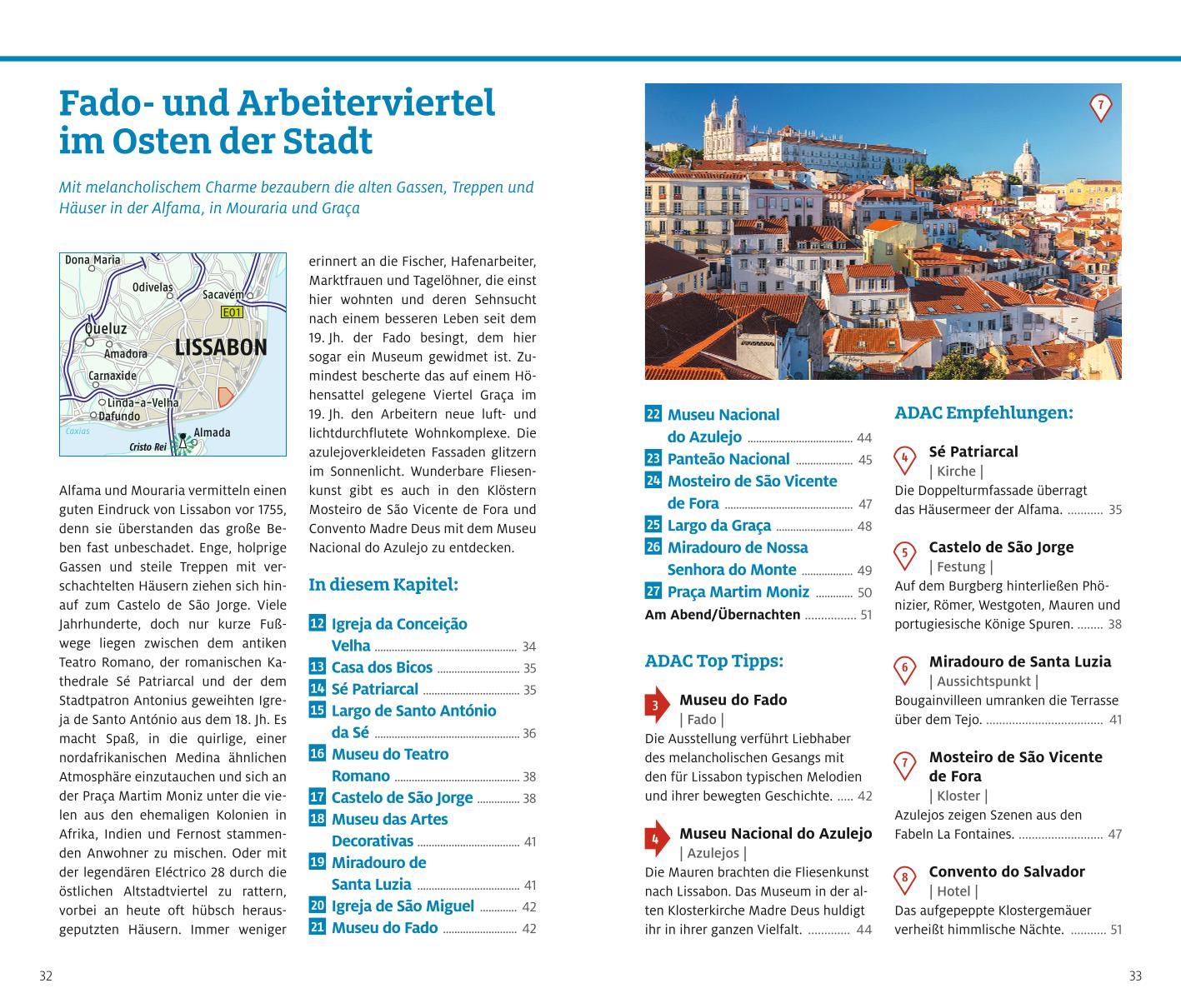 Beispielinhalt (Bild) ADAC Reiseführer Lissabon