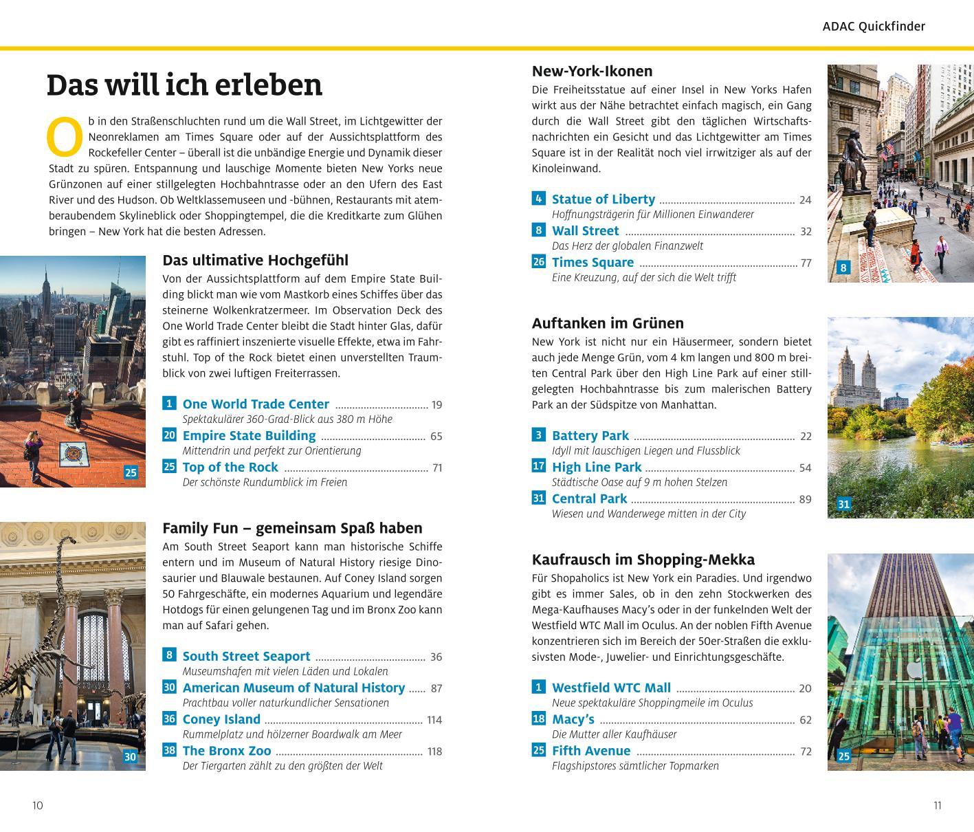 Beispielinhalt (Bild) ADAC Reiseführer New York