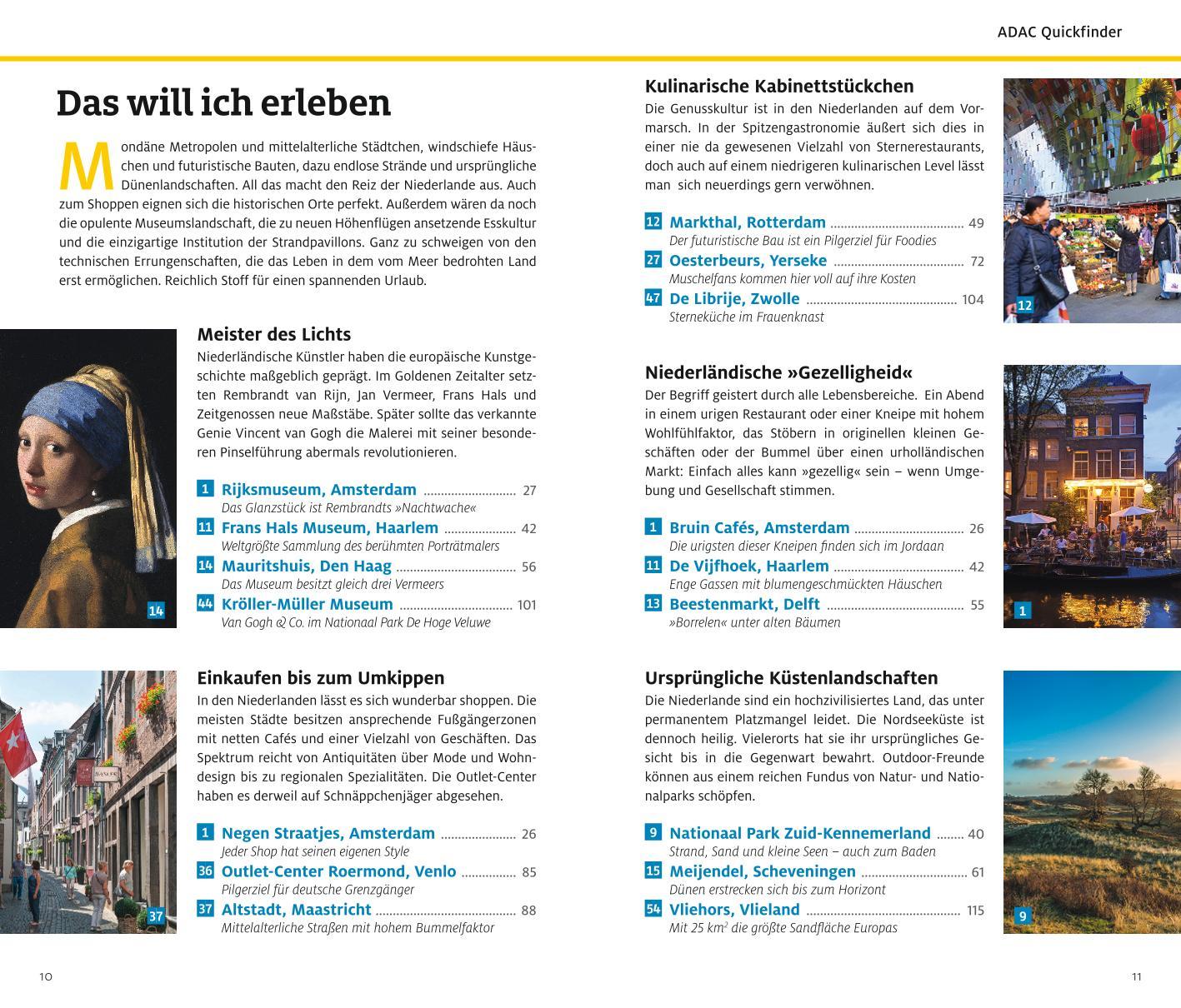 Beispielinhalt (Bild) ADAC Reiseführer Niederlande