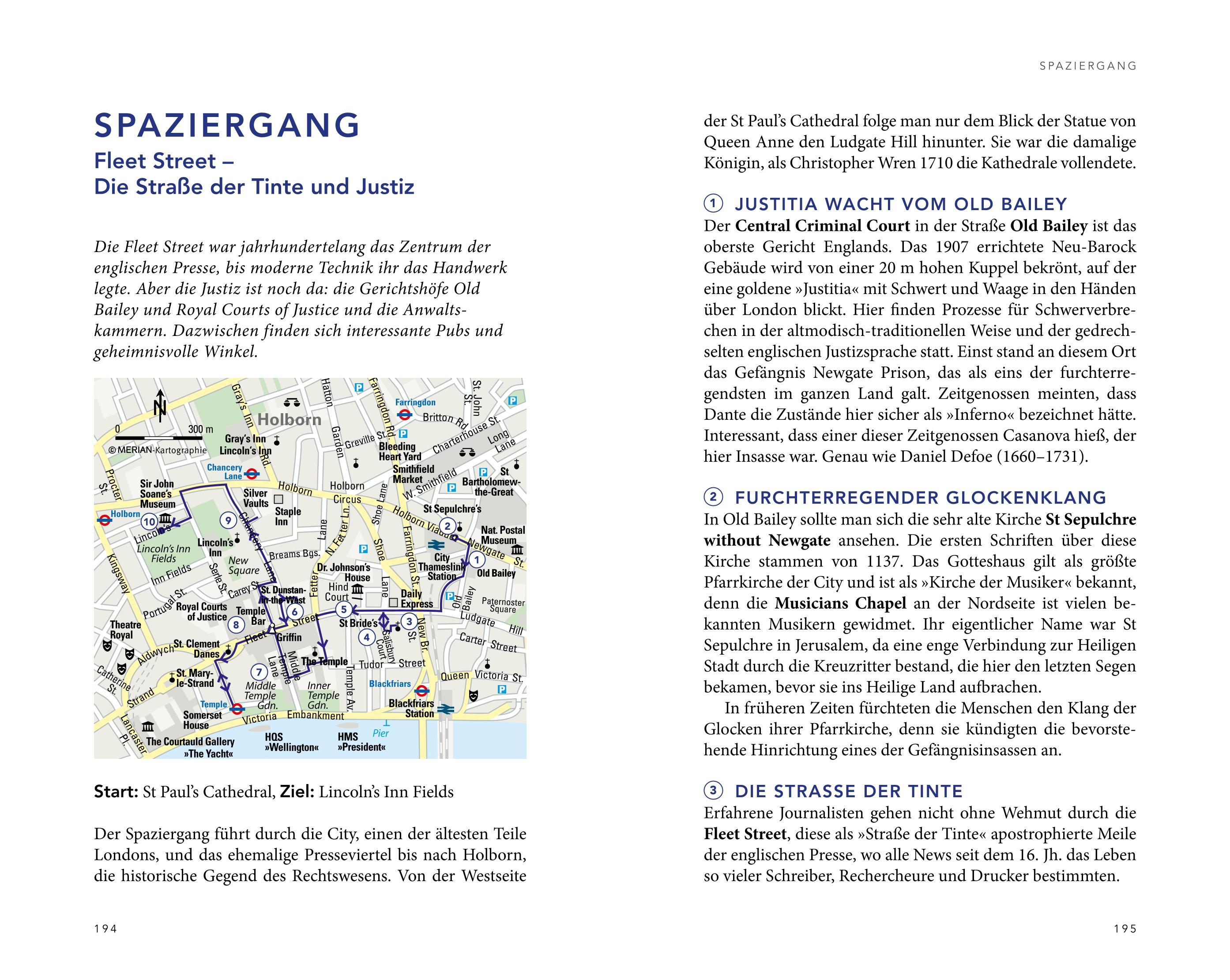 Beispielinhalt (Bild) MERIAN Reiseführer London