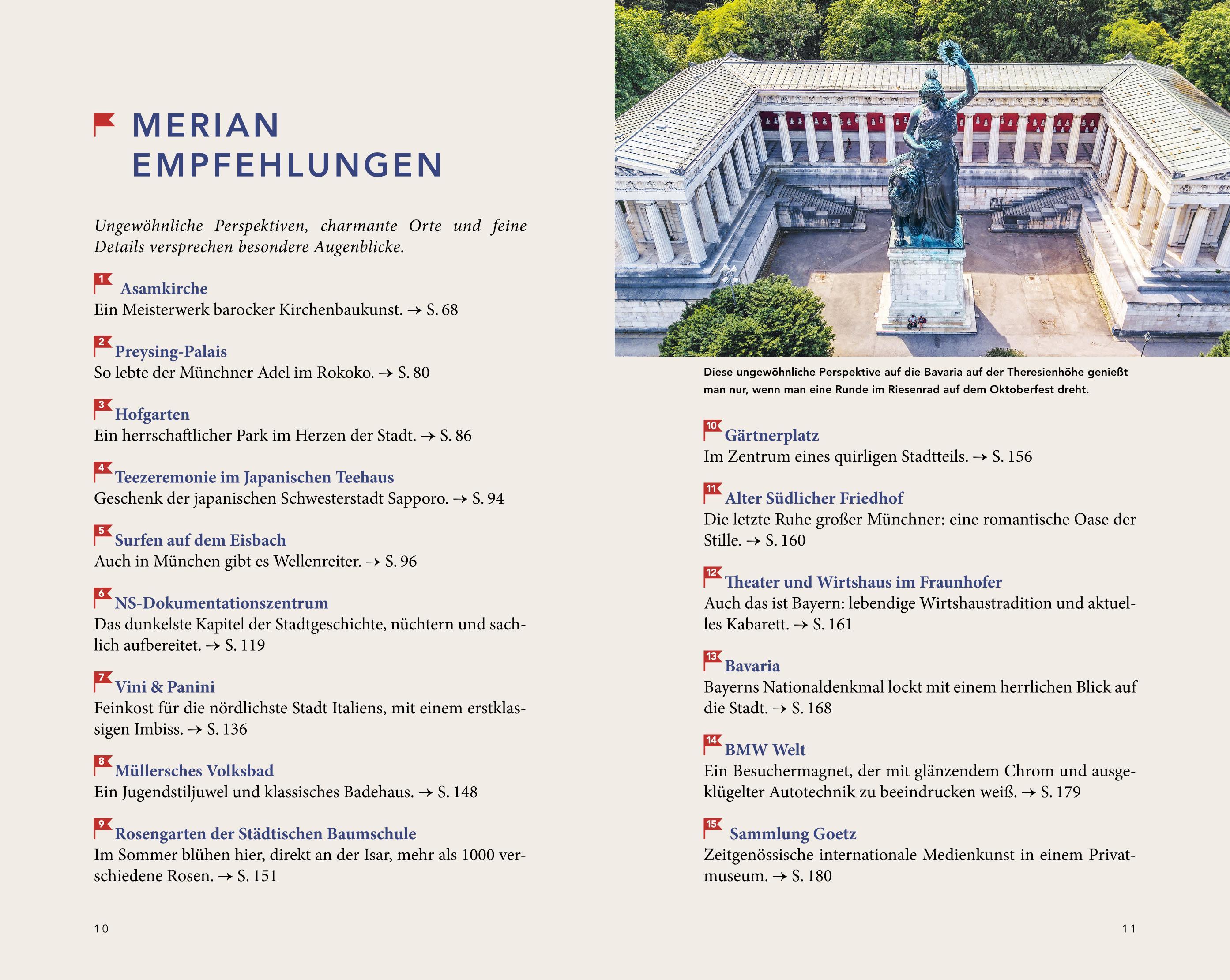 Beispielinhalt (Bild) MERIAN Reiseführer München