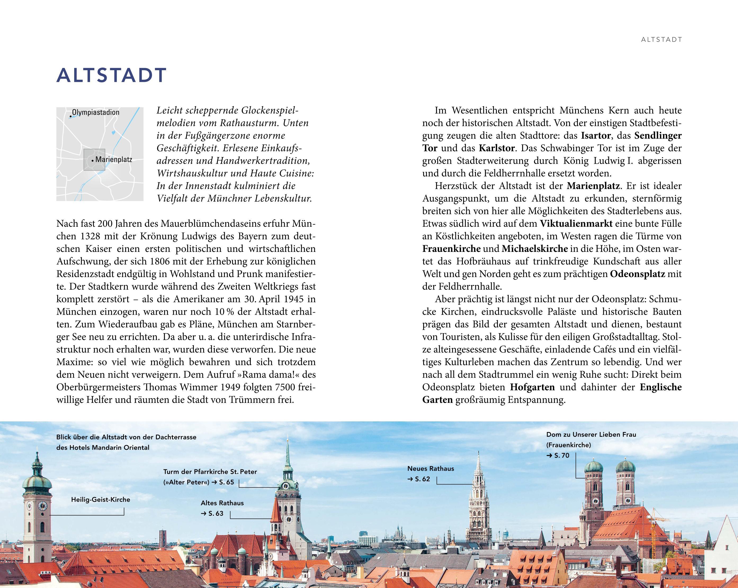 Beispielinhalt (Bild) MERIAN Reiseführer München
