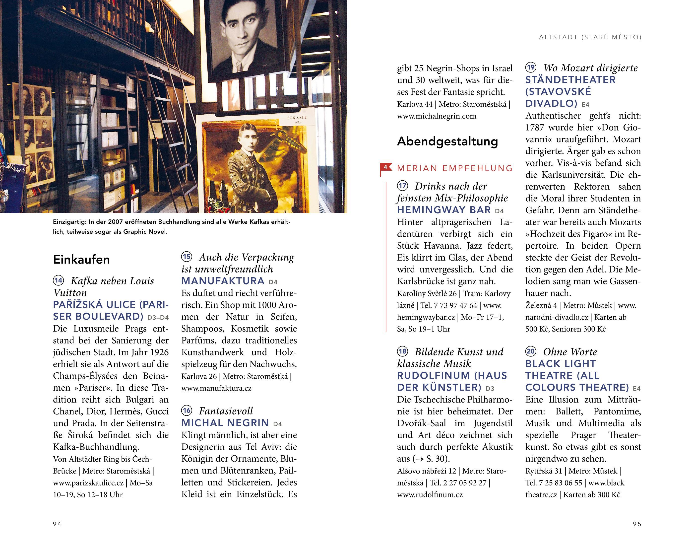 Beispielinhalt (Bild) MERIAN Reiseführer Prag
