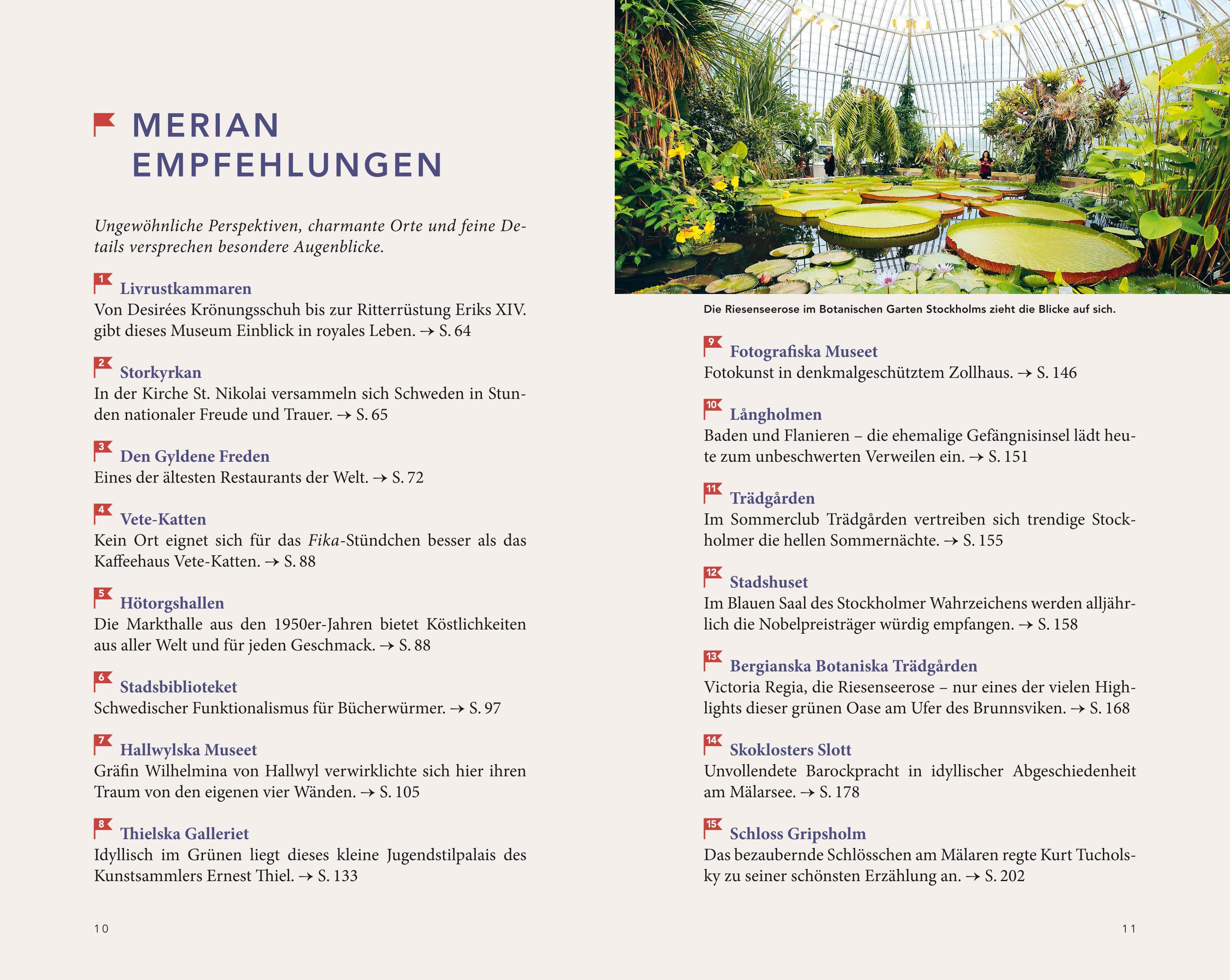 Beispielinhalt (Bild) MERIAN Reiseführer Stockholm