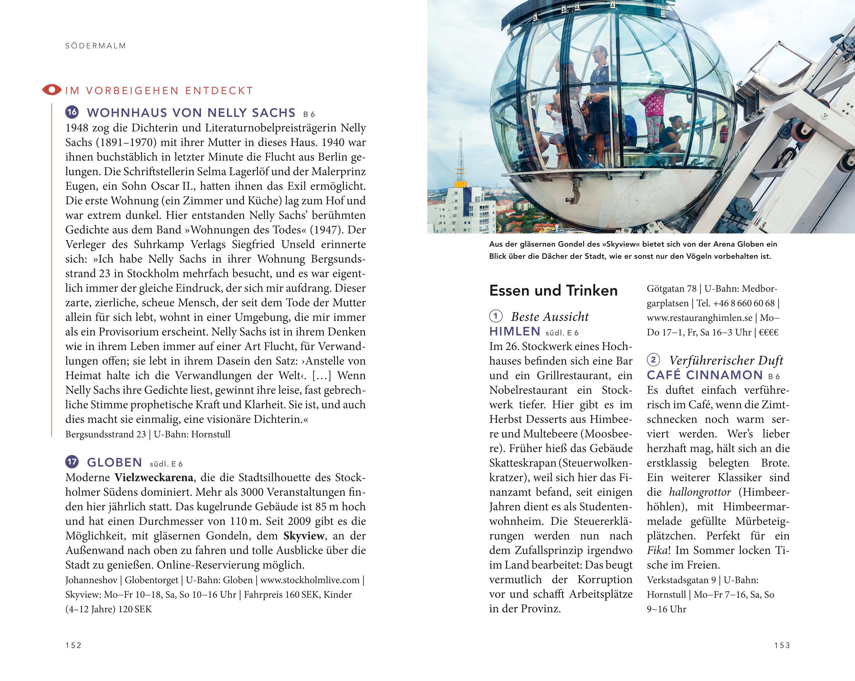 Beispielinhalt (Bild) MERIAN Reiseführer Stockholm