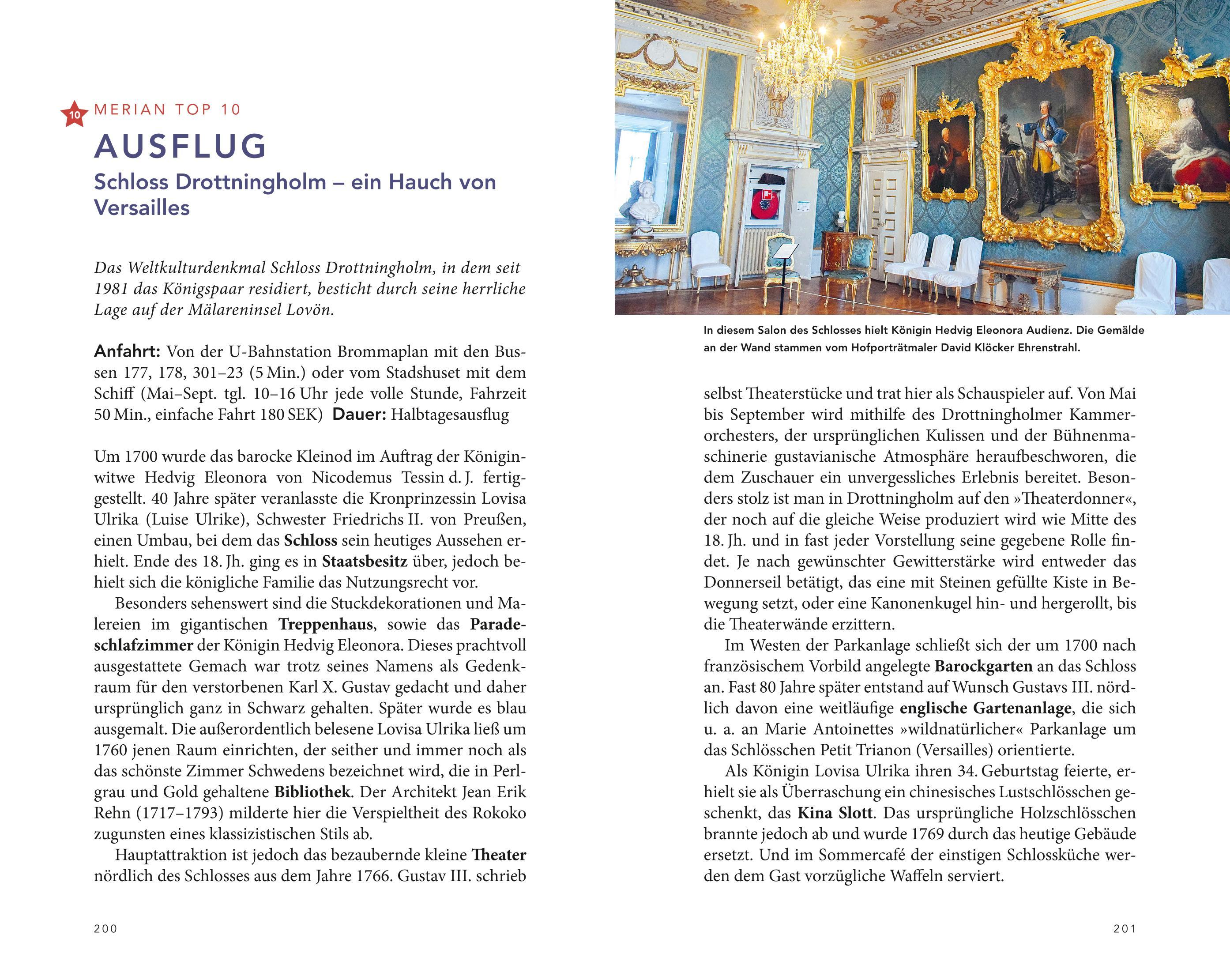 Beispielinhalt (Bild) MERIAN Reiseführer Stockholm