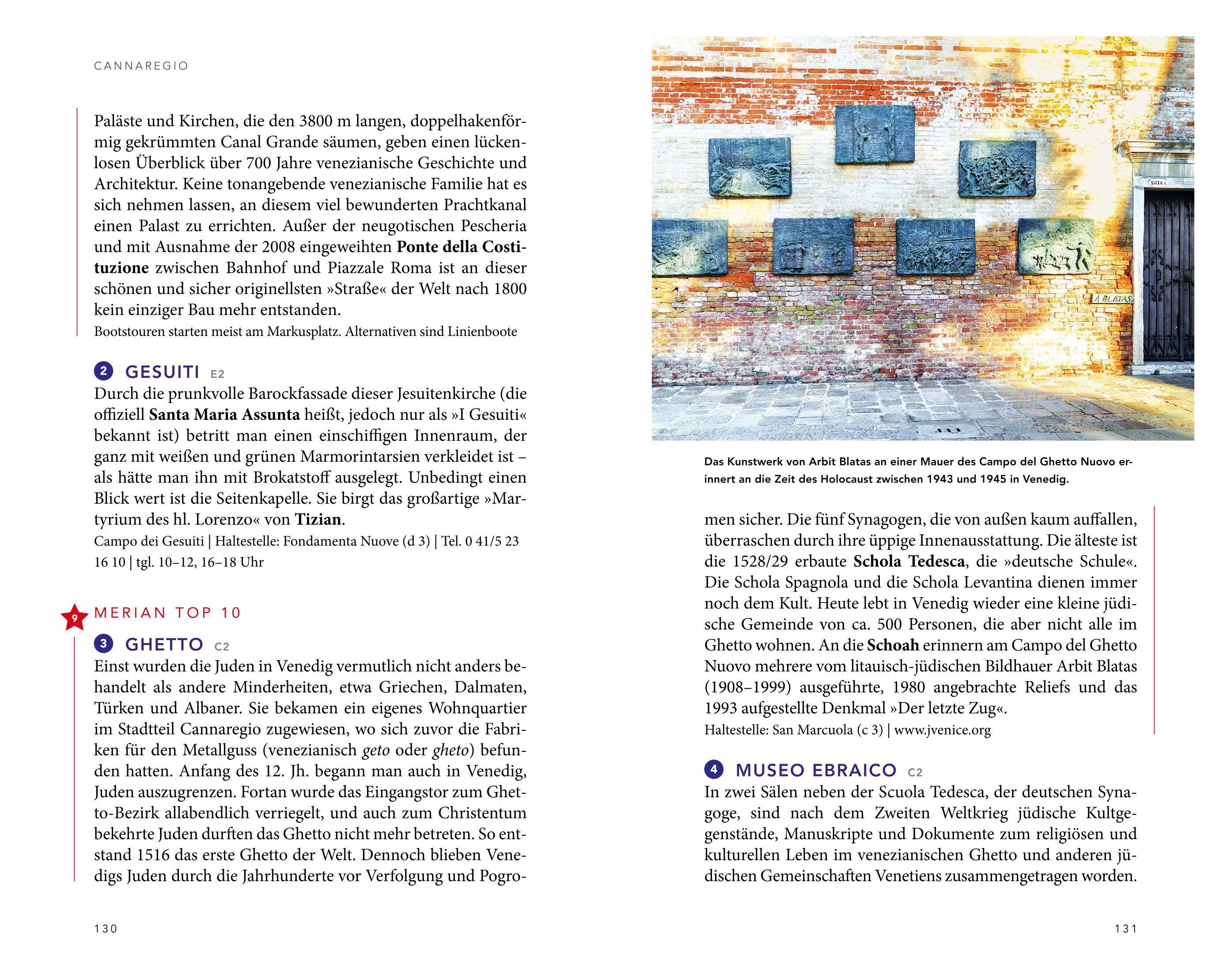 Beispielinhalt (Bild) MERIAN Reiseführer Venedig