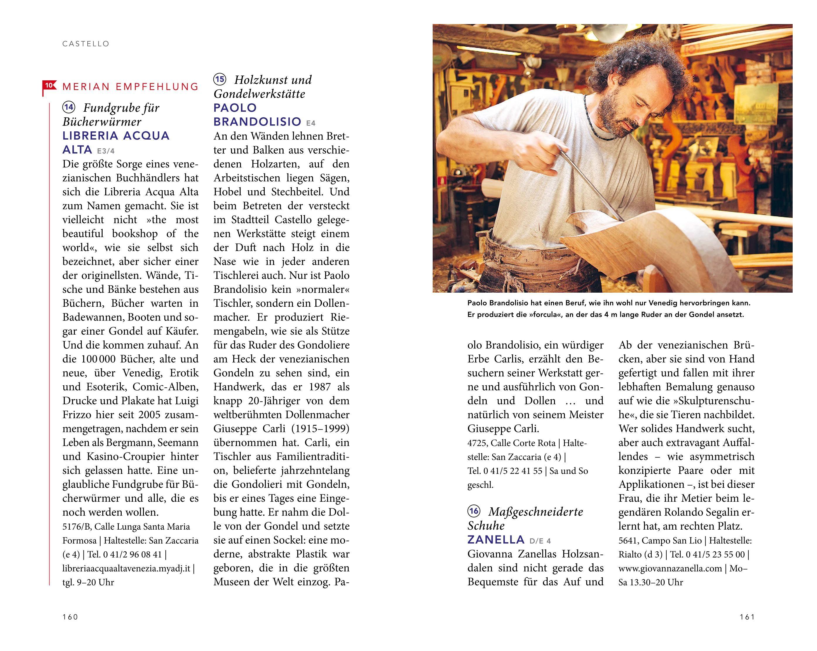 Beispielinhalt (Bild) MERIAN Reiseführer Venedig