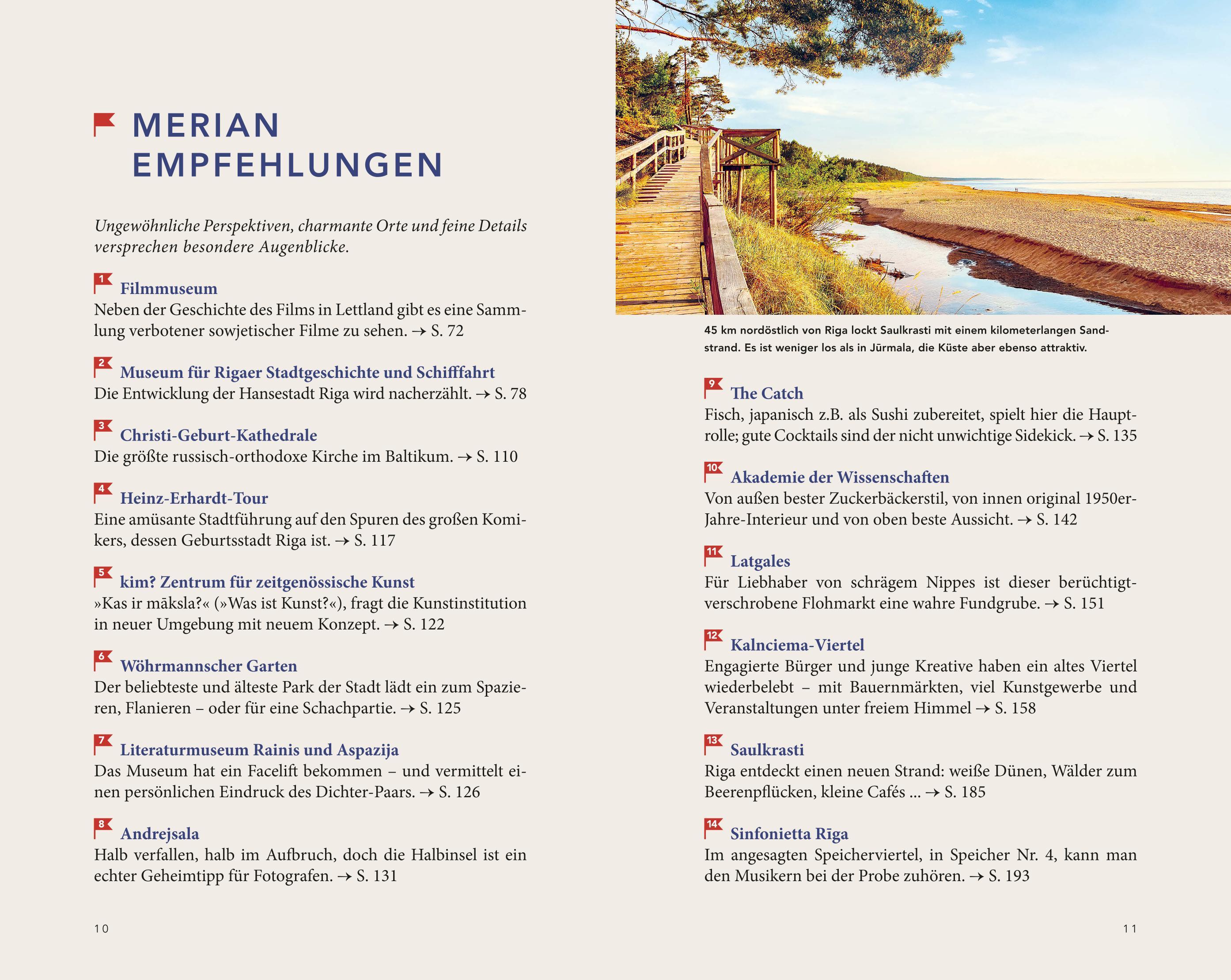 Beispielinhalt (Bild) MERIAN Reiseführer Riga