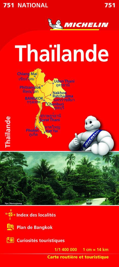 Vorderes Coverbild Thailand - Michelin National Map 751   1:1 400 000