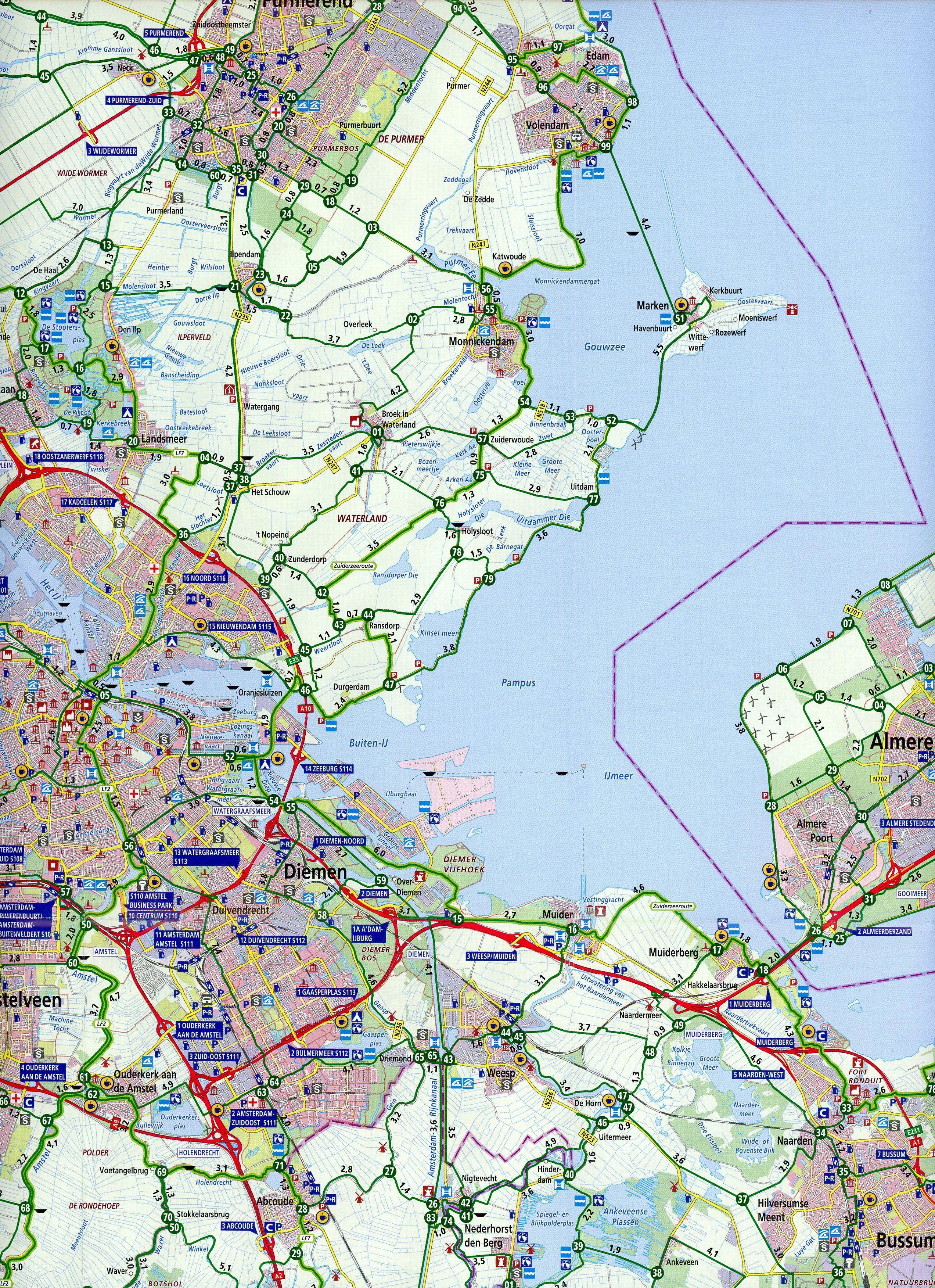 Beispielinhalt (Bild) Utrecht (Utrecht / Amersfoort / Amsterdam / Almere) 1:100 000