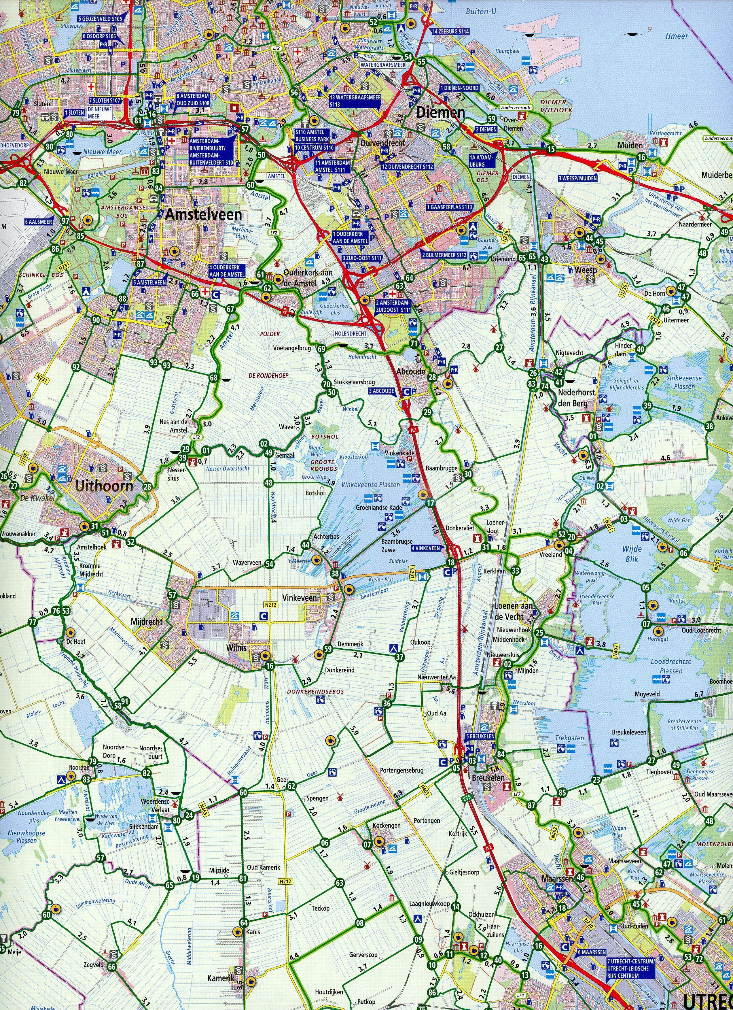 Beispielinhalt (Bild) Noord-Holland zuid (Regio Amsterdam) 1:100 000