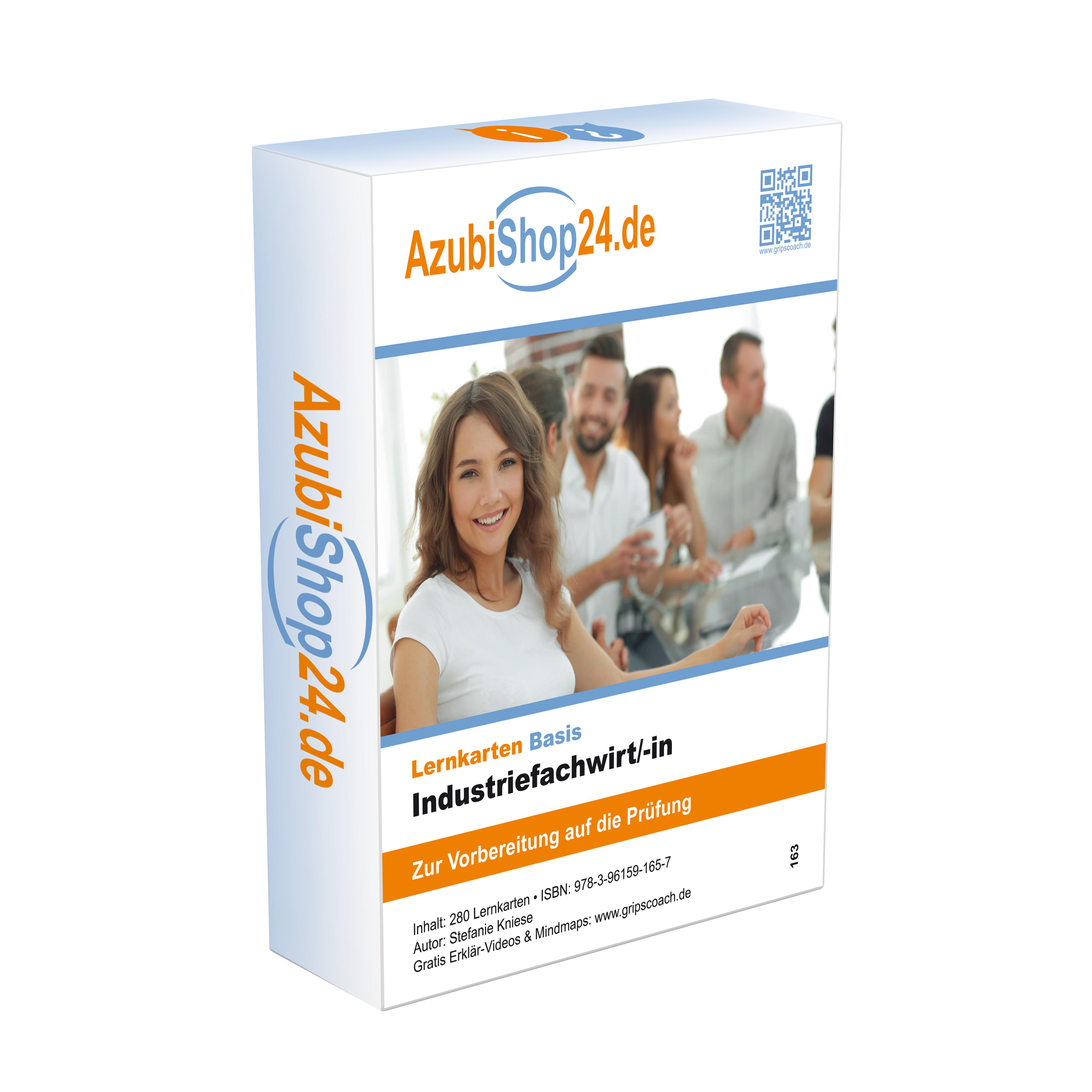 Vorderes Coverbild AzubiShop24.de Basis-Lernkarten. Industriefachwirt/-in