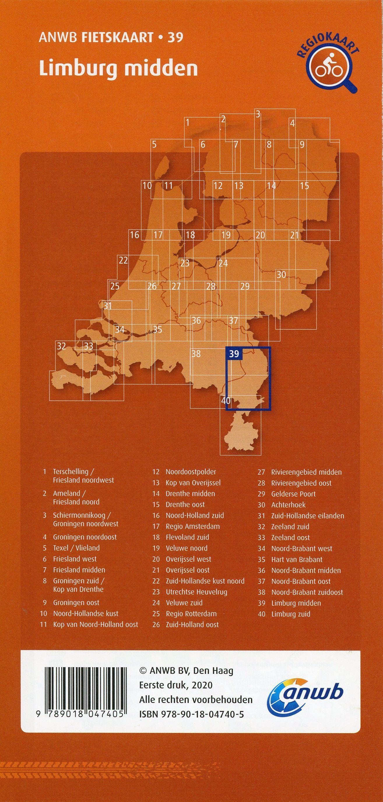 Beispielinhalt (Bild) Limburg midden. Venlo / Roermond.  1 : 66 000