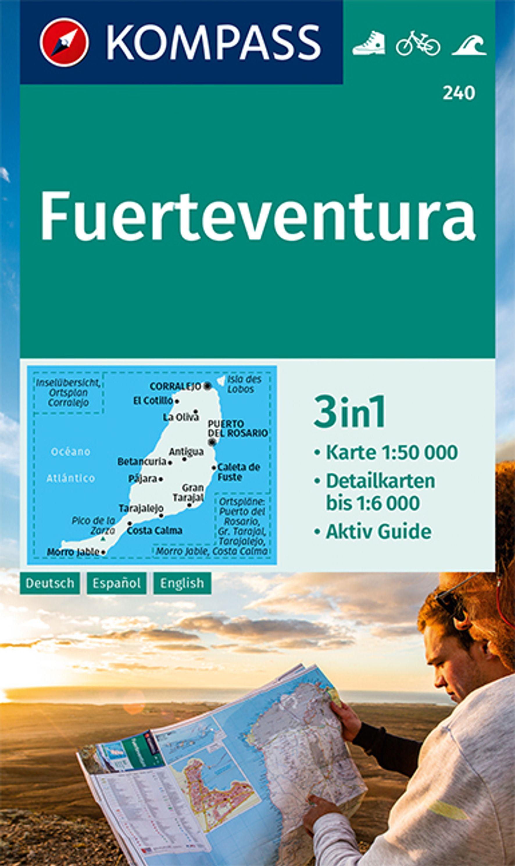 Vorderes Coverbild KOMPASS Wanderkarte 240 Fuerteventura 1:50.000