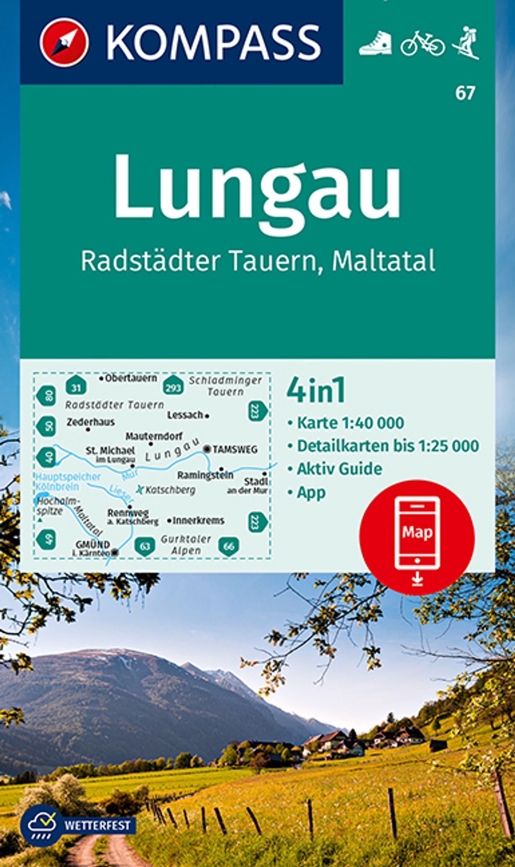 Vorderes Coverbild KOMPASS Wanderkarte 67 Lungau, Radstädter Tauern, Maltatal 1:40.000