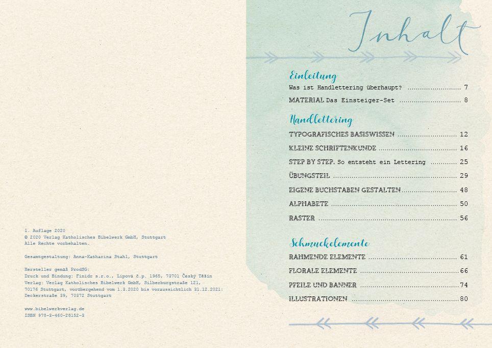 Beispielinhalt (Bild) Handlettering u. Schmuckelemente