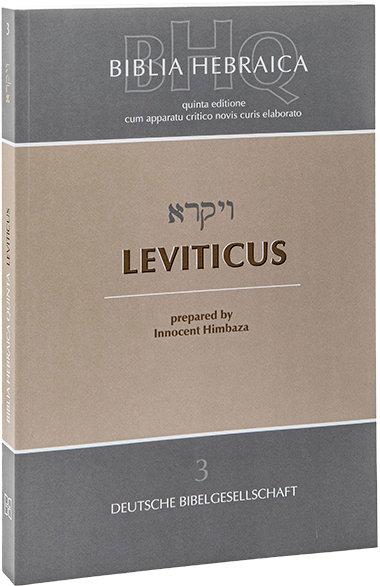 Vorderes Coverbild Biblia Hebraica Quinta (BHQ). Gesamtwerk zur Fortsetzung / Biblia Hebraica Quinta (BHQ) - Leviticus