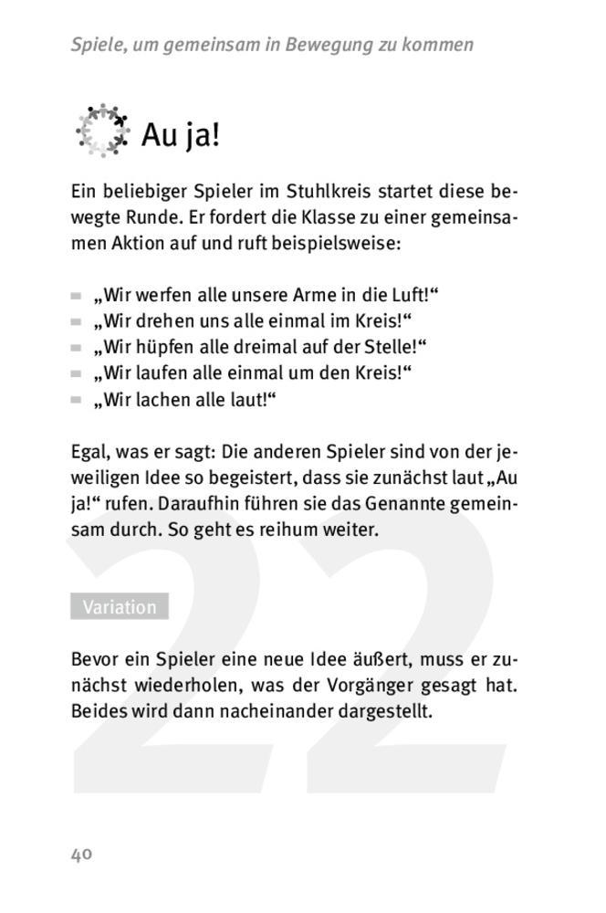 Beispielinhalt (Bild) Die 50 besten Spiele zur Förderung der Klassengemeinschaft. Für 8- bis 12-Jährige