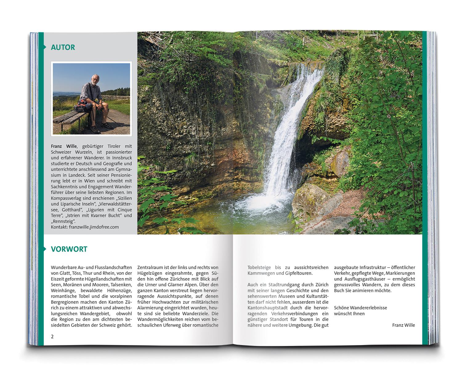Beispielinhalt (Bild) KOMPASS Wanderführer Zürich, Zürichsee, 50 Touren