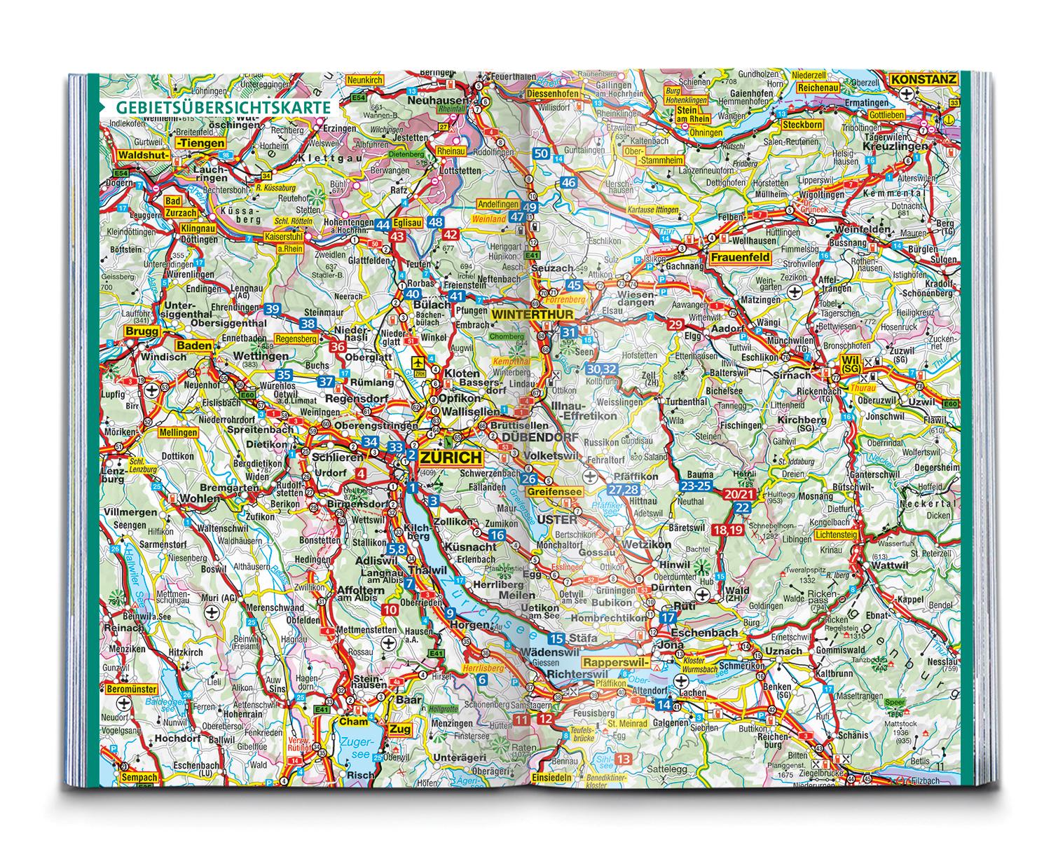 Beispielinhalt (Bild) KOMPASS Wanderführer Zürich, Zürichsee, 50 Touren