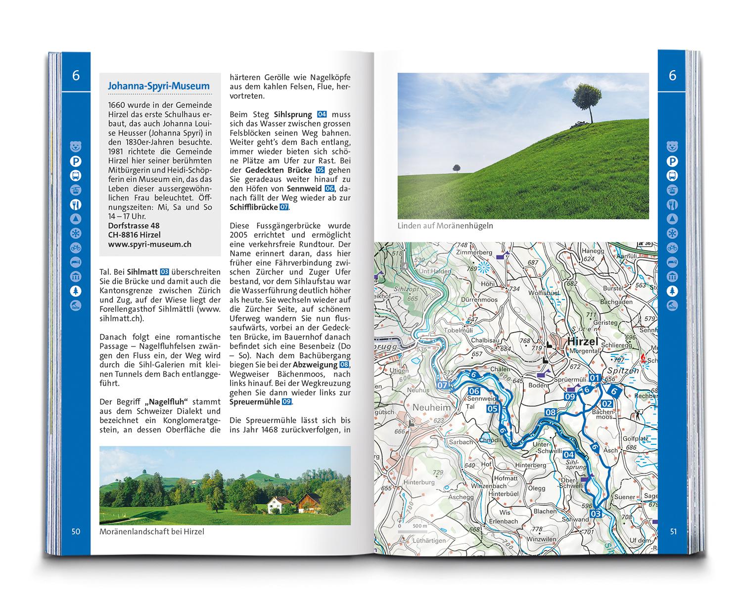 Beispielinhalt (Bild) KOMPASS Wanderführer Zürich, Zürichsee, 50 Touren