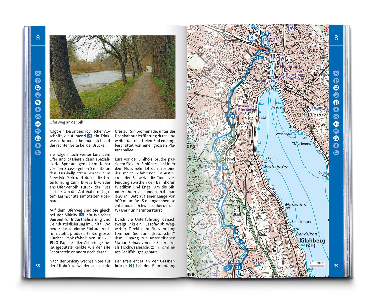 Beispielinhalt (Bild) KOMPASS Wanderführer Zürich, Zürichsee, 50 Touren