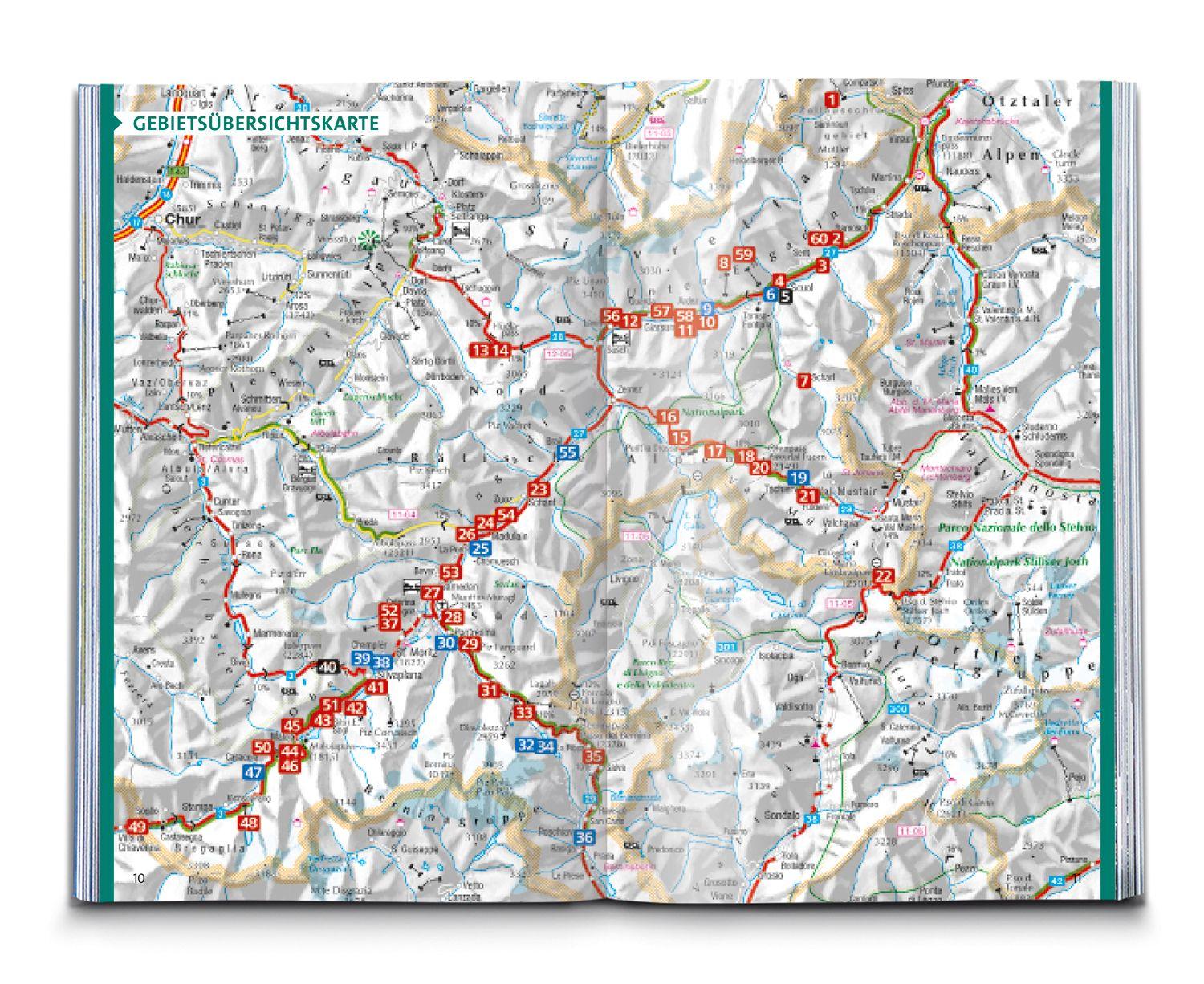 Beispielinhalt (Bild) KOMPASS Wanderführer Engadin und Südbünden, 60 Touren