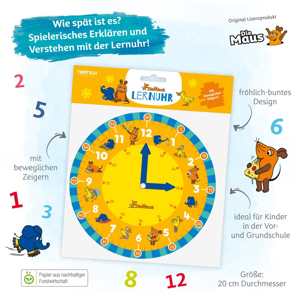 Beispielinhalt (Bild) Trötsch Die Maus Lernuhr