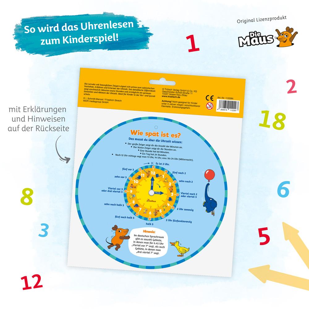 Beispielinhalt (Bild) Trötsch Die Maus Lernuhr