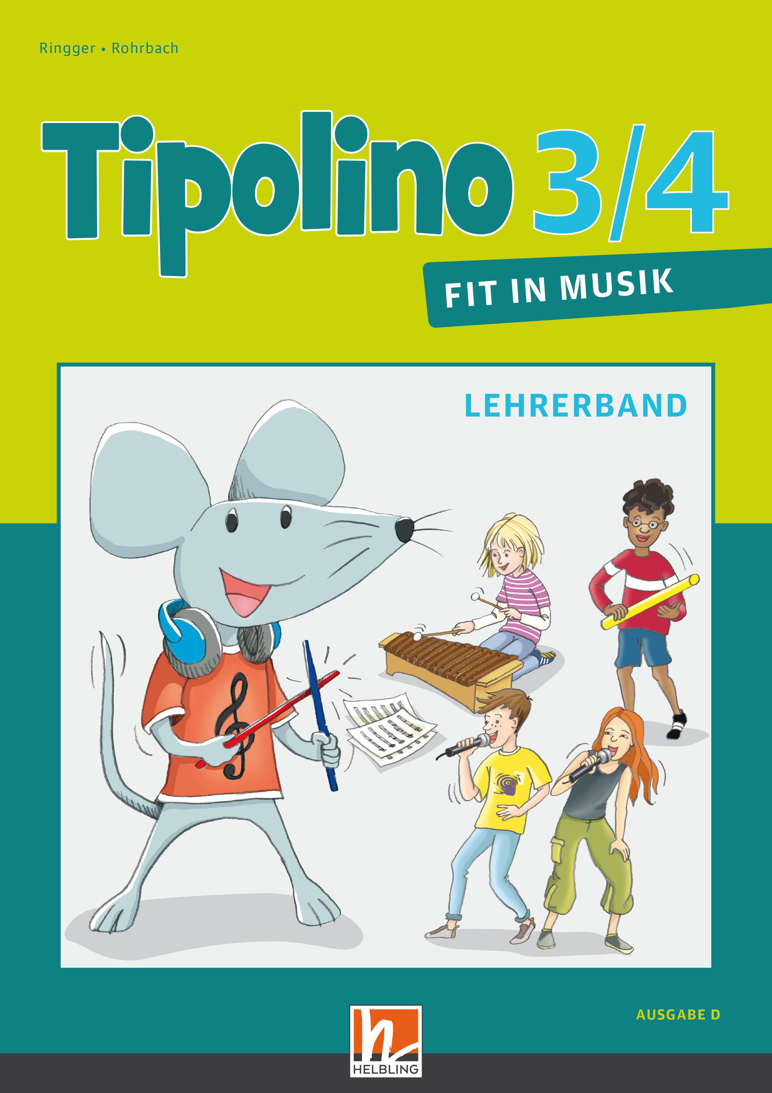 Vorderes Coverbild Tipolino 3/4 - Fit in Musik. Lehrerband. Ausgabe D
