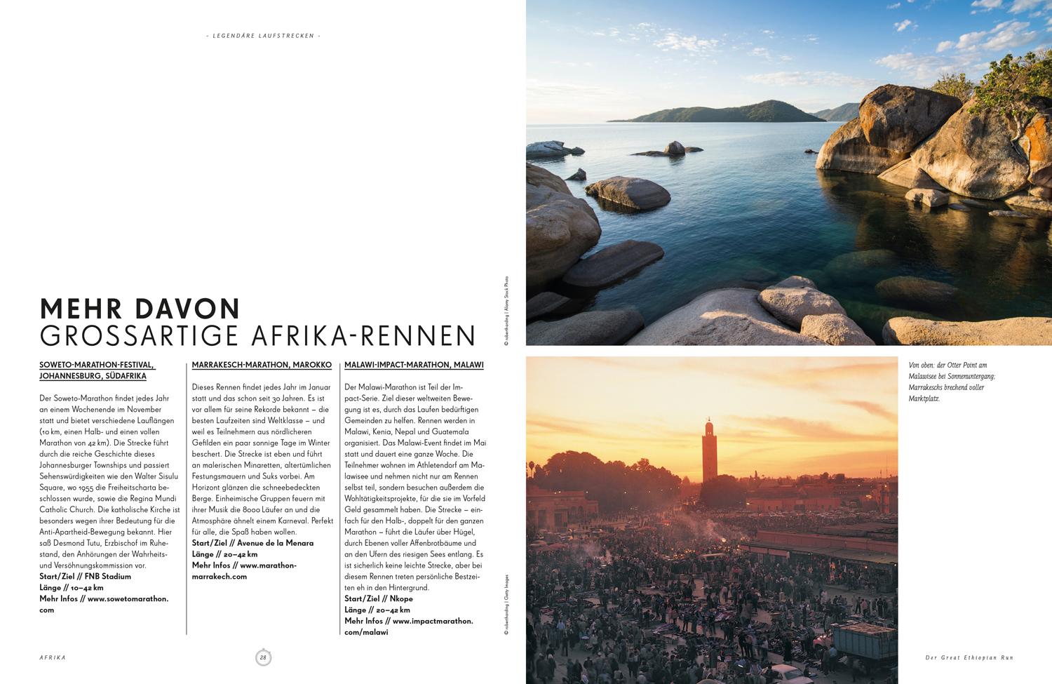 Beispielinhalt (Bild) Lonely Planet Legendäre Laufstrecken