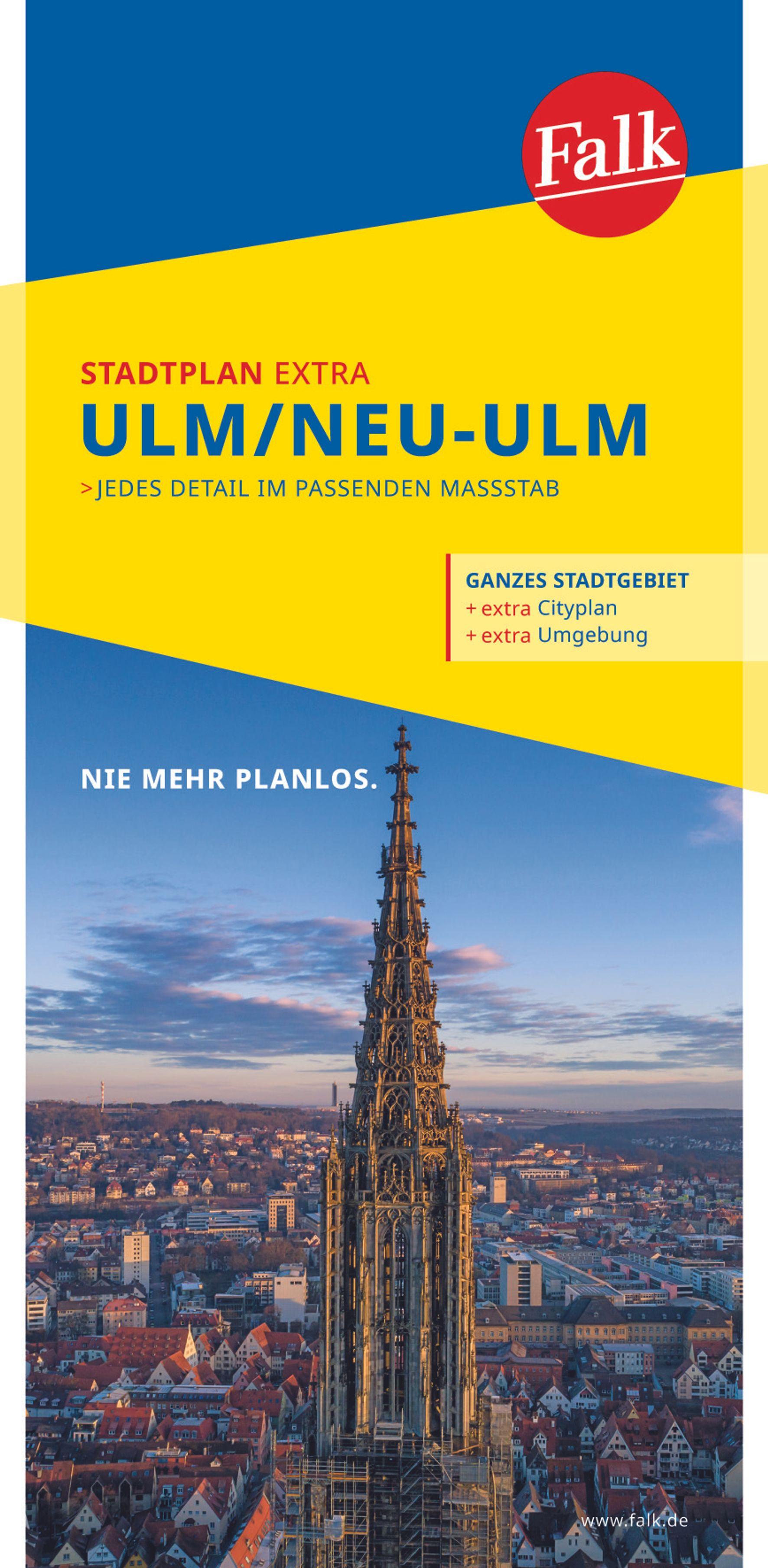 Vorderes Coverbild Falk Stadtplan Extra Ulm, Neu-Ulm 1:20 000
