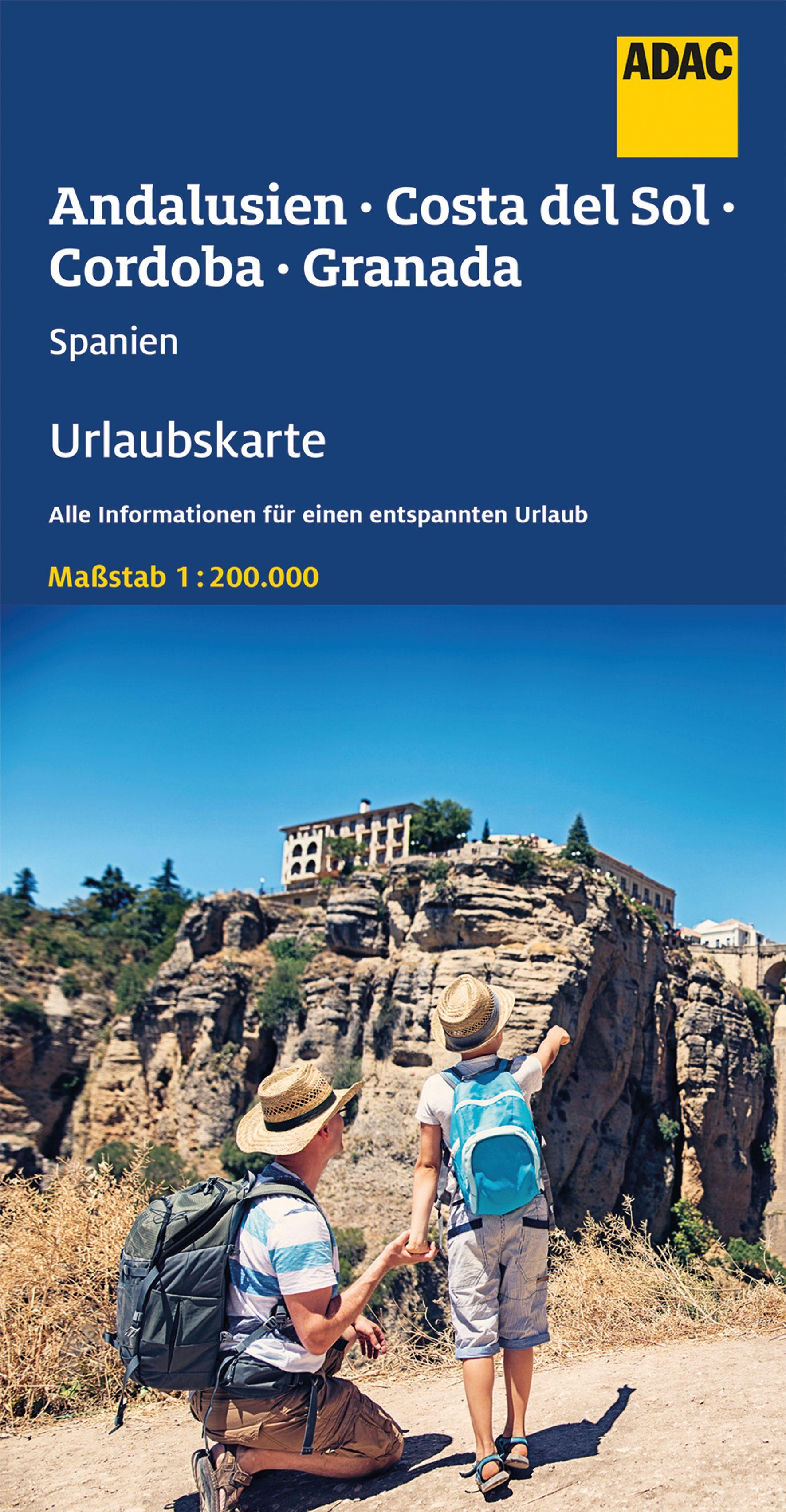 Vorderes Coverbild ADAC Urlaubskarte E Andalusien, Costa del Sol 1:200 000
