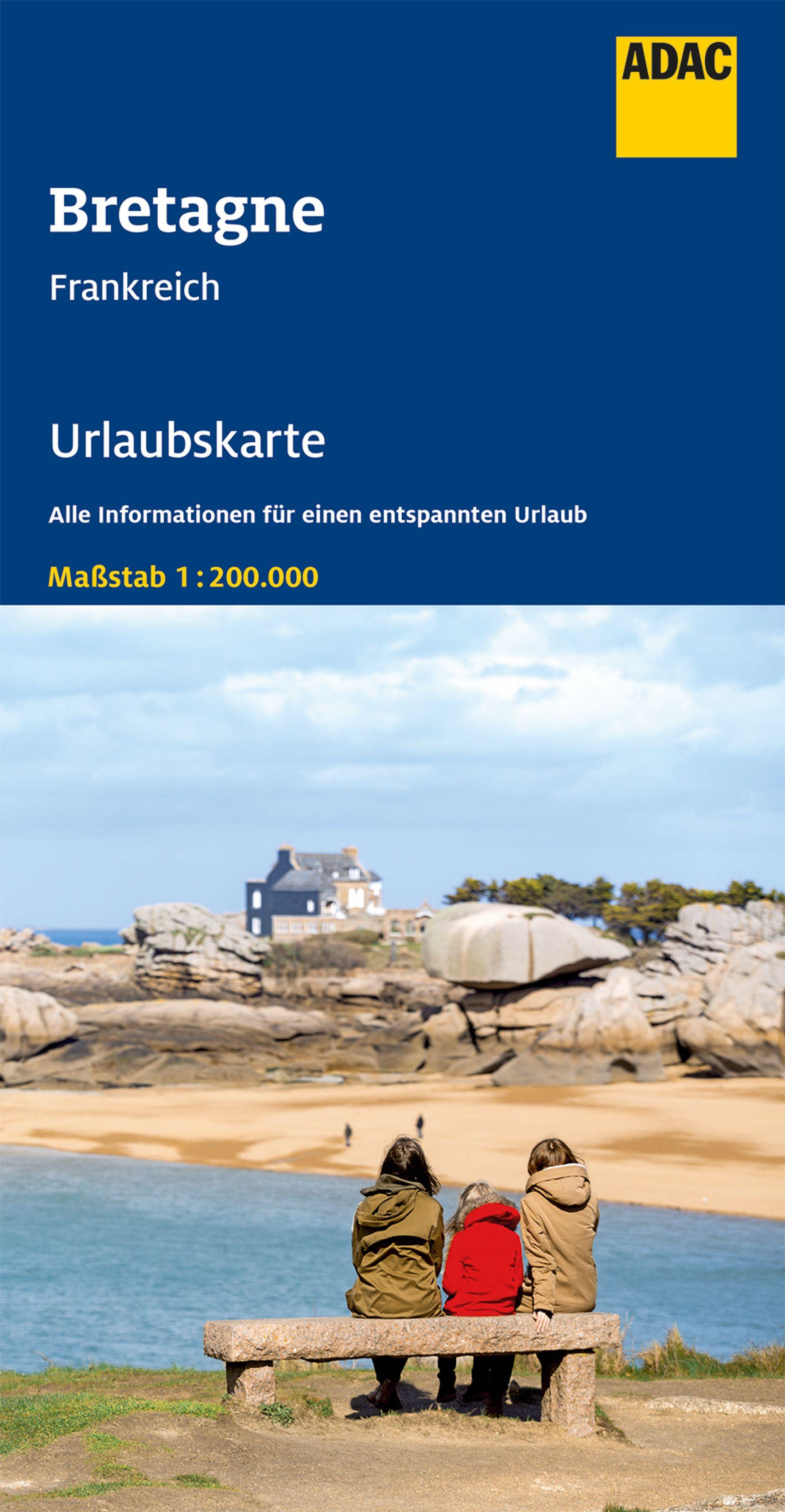 Vorderes Coverbild ADAC Urlaubskarte F Bretagne 1:200 000