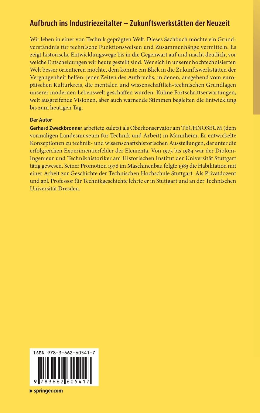 Rückseitencover Aufbruch ins Industriezeitalter - Zukunftswerkstätten der Neuzeit