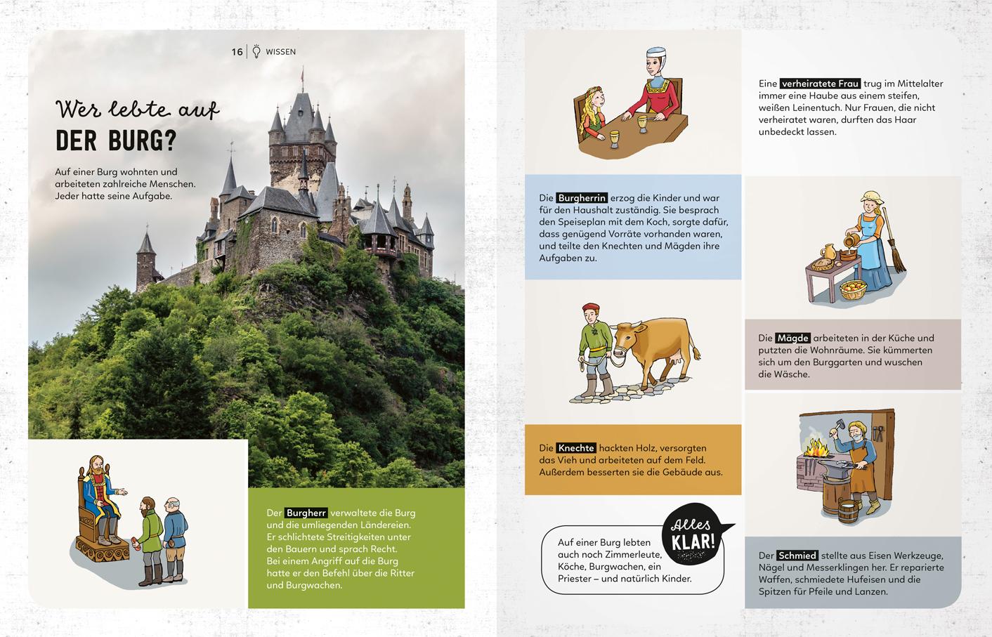 Beispielinhalt (Bild) Mein Sach- und Mach-Ritter-Buch