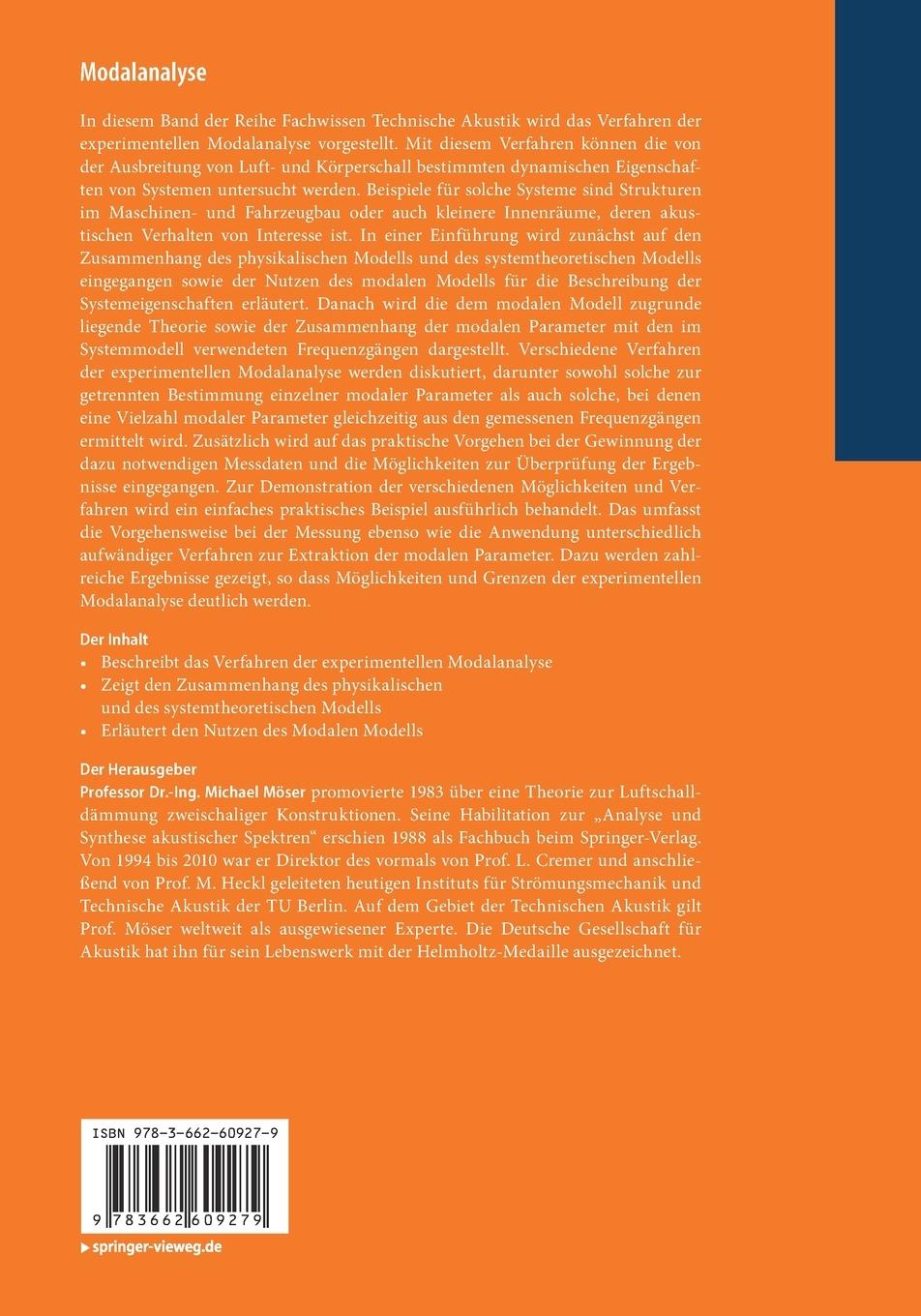 Rückseitencover Modalanalyse