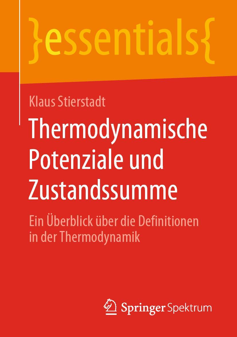 Vorderes Coverbild Thermodynamische Potenziale und Zustandssumme