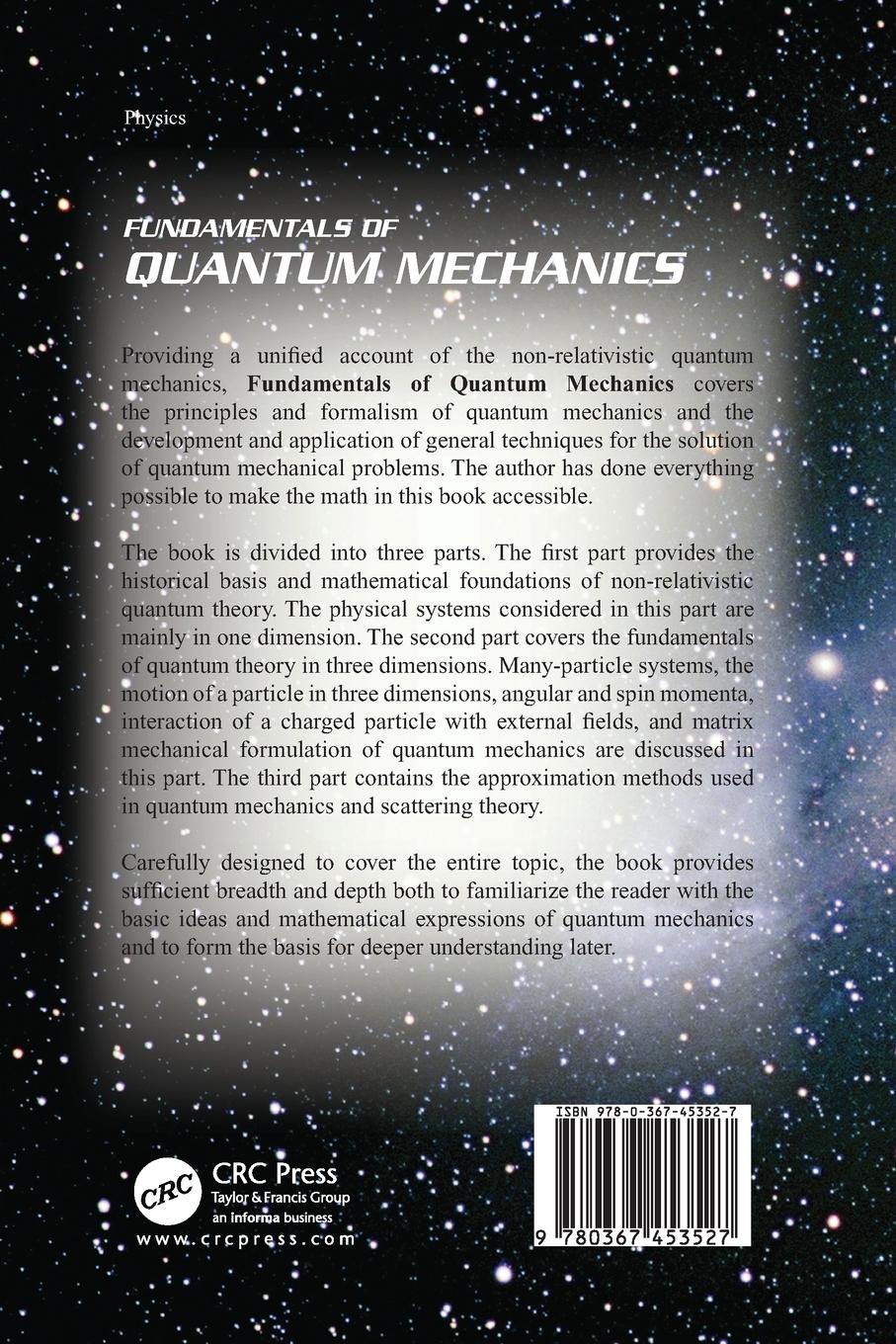 Rückseitencover Fundamentals of Quantum Mechanics