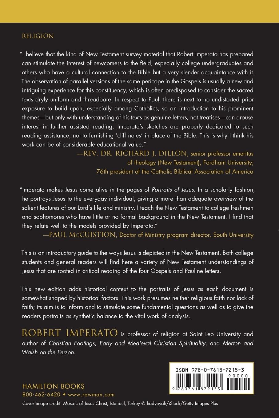 Rückseitencover Portraits of Jesus