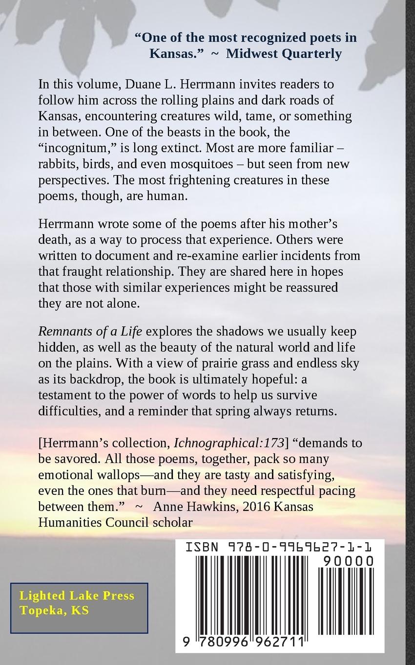 Rückseitencover Remnants of a Life