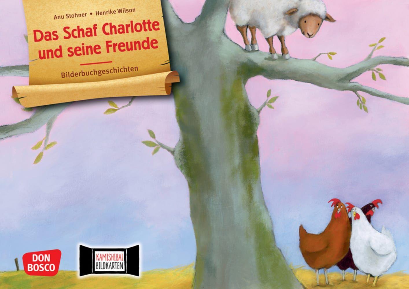 Vorderes Coverbild Das Schaf Charlotte und seine Freunde. Kamishibai Bildkartenset