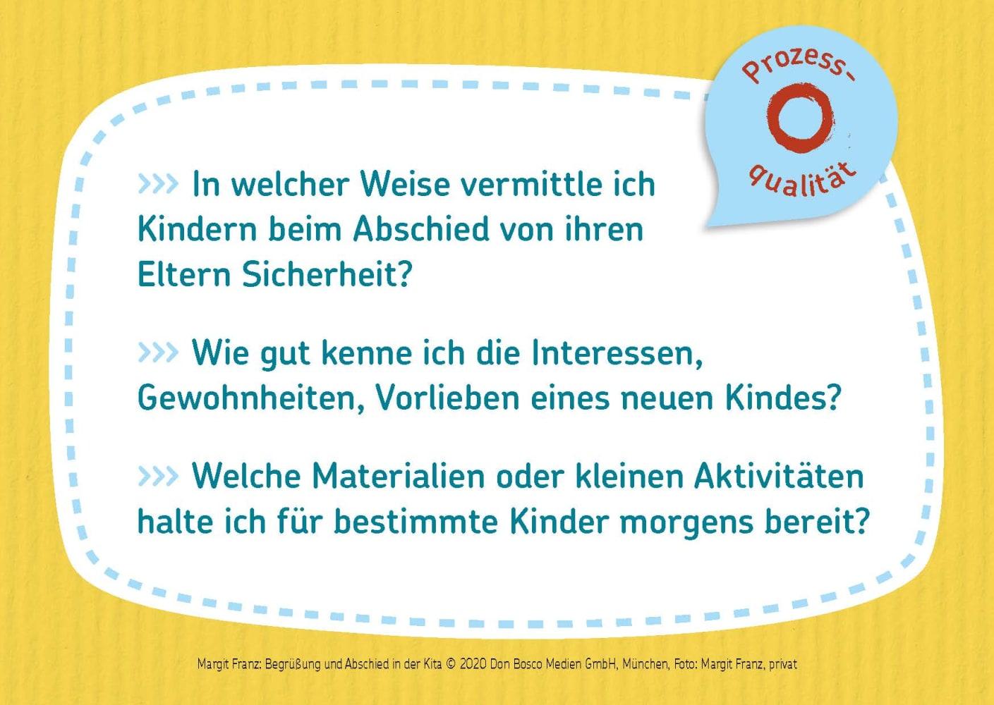 Beispielinhalt (Bild) Begrüßung und Abschied in der Kita