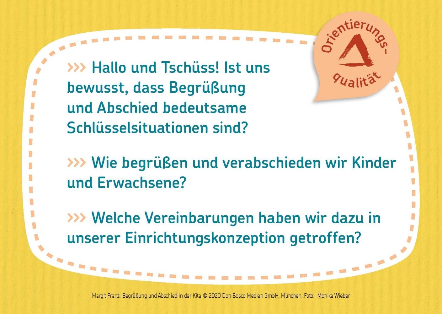 Beispielinhalt (Bild) Begrüßung und Abschied in der Kita